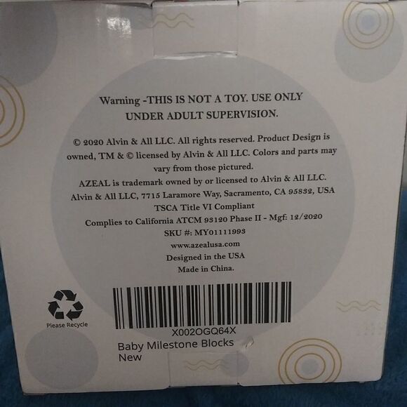 Baby milestone blocks - Picture 3 of 4